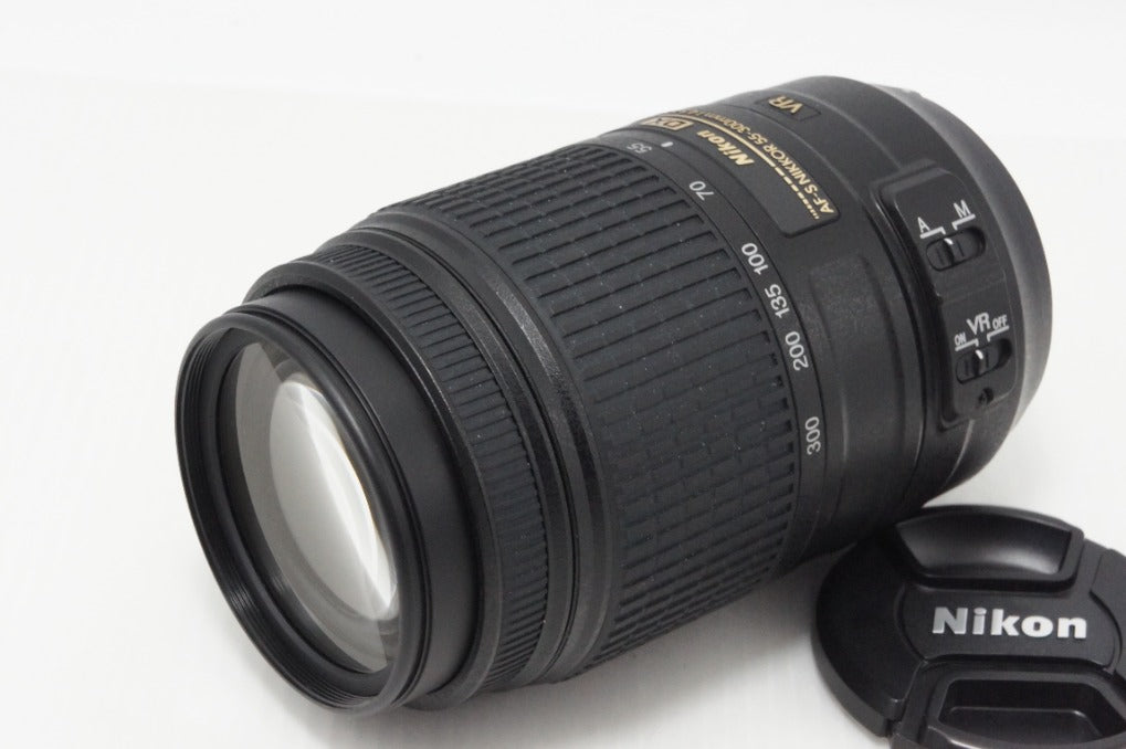 美品 Nikon ニコン AF-S DX NIKKOR 55-300mm F4.5-5.6G ED VR APS-C ズームレンズ フード ポーチ付 260618v