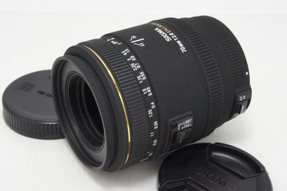 美品 SIGMA シグマ AF MACRO 70mm F2.8 EX DG Canon キヤノン EFマウント フード付 260618ai