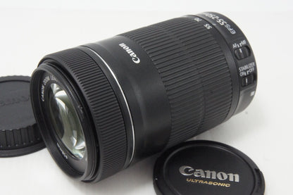 Good condition Canon EF-S 55-250mm F4-5.6 IS STM APS-C Zoom Lens 260619an
