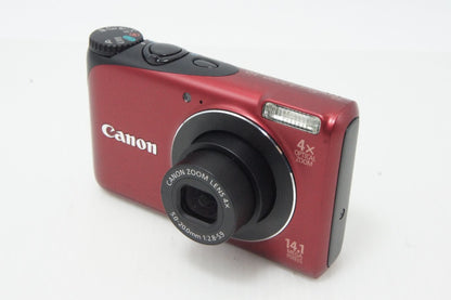 美品 Canon キヤノン PowerShot A2200 コンパクトデジタルカメラ レッド 元箱付 260612s