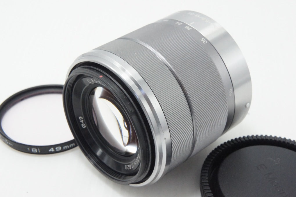 SONY ソニー E 18-55mm F3.5-5.6 OSS SEL1855 シルバー Eマウント APS-C ズームレンズ 260619ab