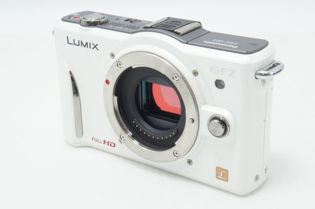 Excellent Panasonic LUMIX DMC-GF2 Body Mirrorless Camera White with Original Box 260620ae