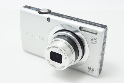良品 Canon キヤノン PowerShot A2400 IS コンパクトデジタルカメラ シルバー 260624ax