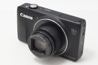 美品 Canon キヤノン PowerShot SX600 HS コンパクトデジタルカメラ ブラック 260624at