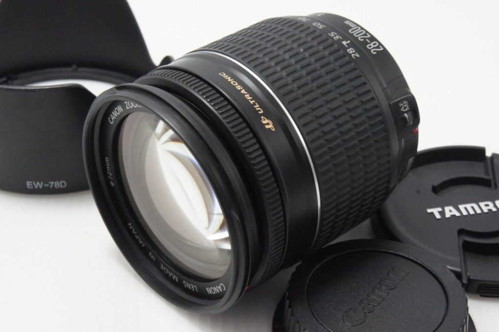 Canon キヤノン EF 28-200mm F3.5-5.6 USM フルサイズ ズームレンズ フード ポーチ付 260624bd