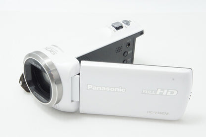 美品 Panasonic パナソニック デジタルハイビジョンビデオカメラ HC-V360M ホワイト 260624ay