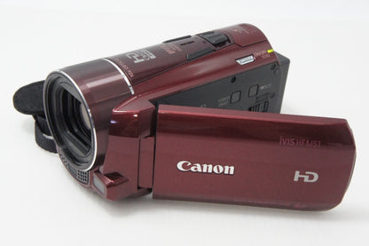 美品 Canon キヤノン iVIS HF M51 デジタルビデオカメラ レッド 260624az