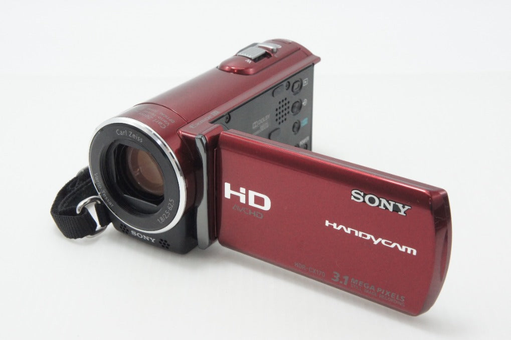 Excellent Condition SONY HDR-CX170 Digital Video Camera Red