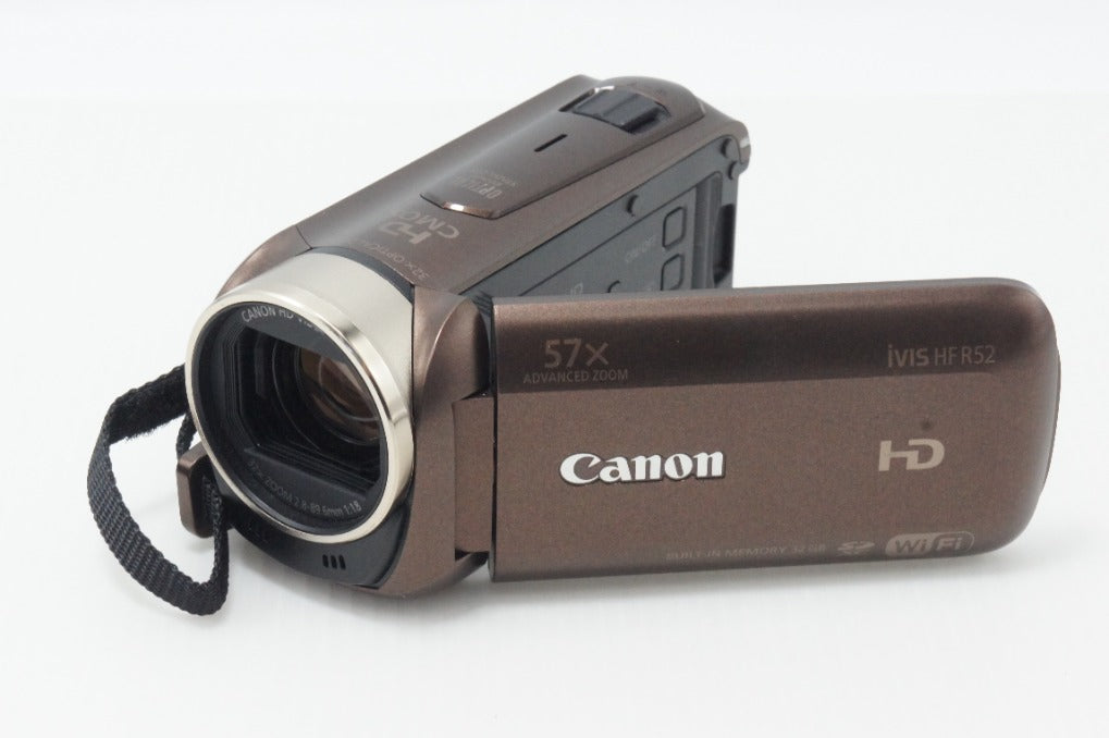 美品 Canon キヤノン iVIS HF R52 ハイビジョンデジタルビデオカメラ ブラウン 260626aa