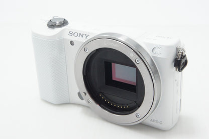 良品 SONY ソニー α5000 ボディ ILCE-5000 ミラーレス一眼カメラ ホワイト 元箱付 260626ae