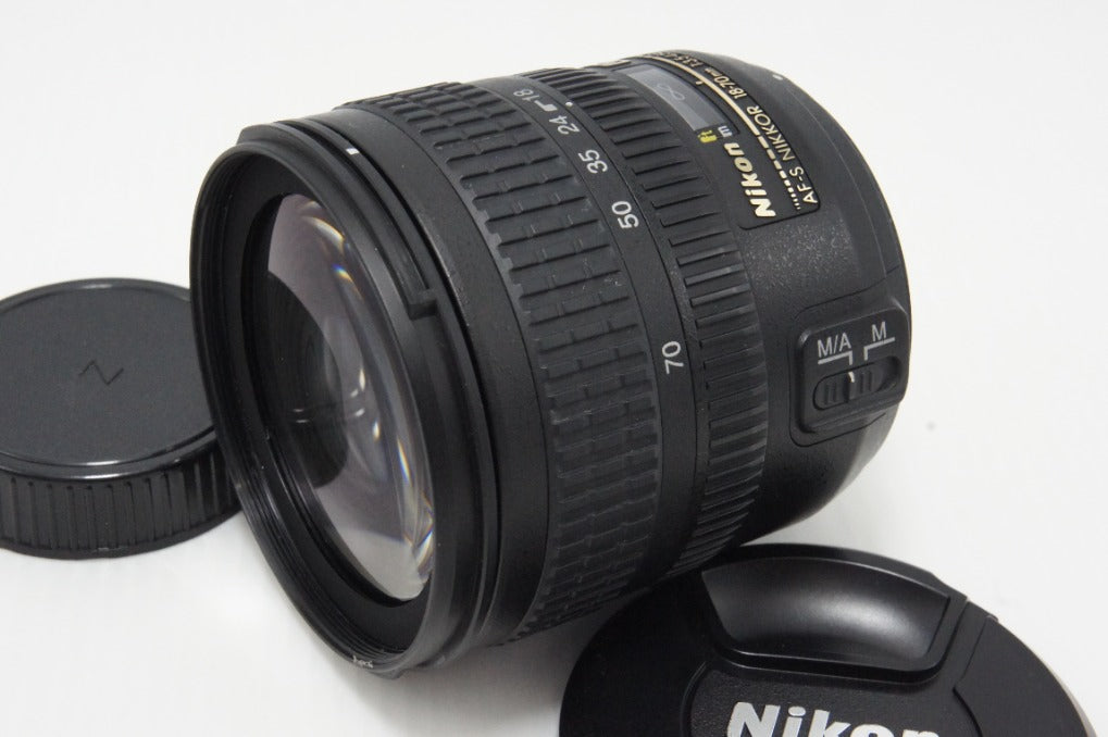 美品 Nikon ニコン AF-S DX ZOOM NIKKOR 18-70mm F3.5-4.5G IF ED APS-C ズームレンズ フード付 260616ao