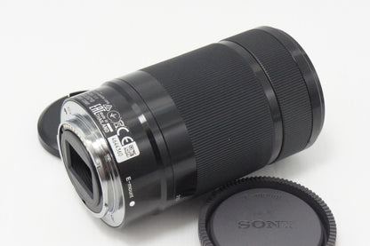 美品 SONY ソニー E 55-210mm F4.5-6.3 OSS SEL55210 Eマウント APS-C ズームレンズ ブラック フード付 260616z