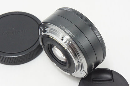 良品 Canon キヤノン EF-M 22mm F2 STM APS-C EF-Mマウント ブラック 単焦点レンズ 260616x