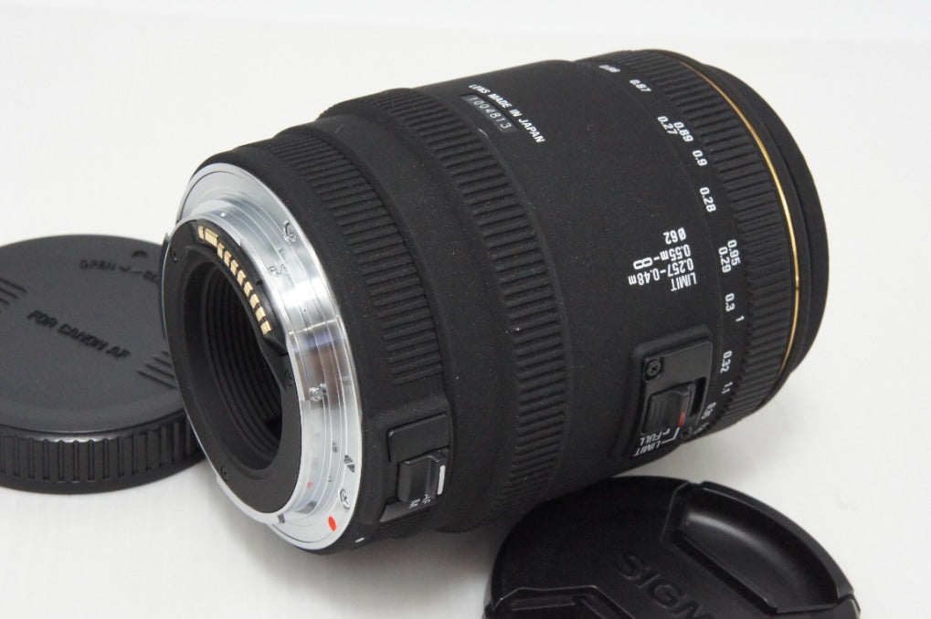 美品 SIGMA シグマ AF MACRO 70mm F2.8 EX DG Canon キヤノン EFマウント フード付 260618ai