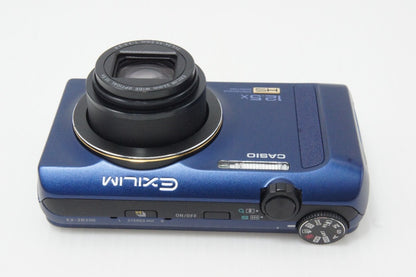 Excellent condition CASIO HIGH SPEED EXILIM EX-ZR200 Compact Digital Camera Blue 260619t