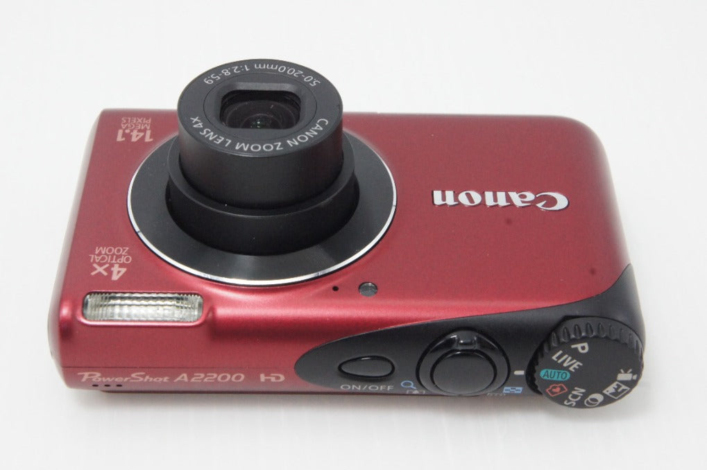 美品 Canon キヤノン PowerShot A2200 コンパクトデジタルカメラ レッド 元箱付 260612s