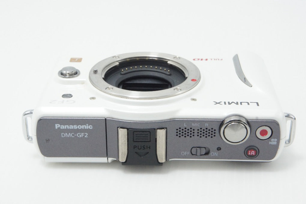 Excellent Panasonic LUMIX DMC-GF2 Body Mirrorless Camera White with Original Box 260620ae