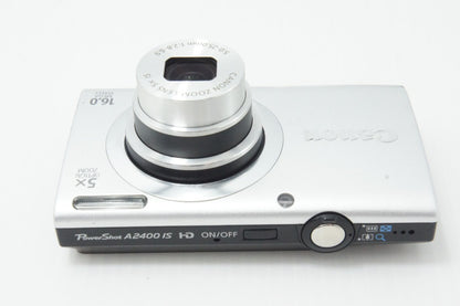 良品 Canon キヤノン PowerShot A2400 IS コンパクトデジタルカメラ シルバー 260624ax