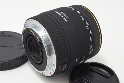 良品 SIGMA シグマ AF 50mm F2.8 EX DG MACRO Canon キヤノン EFマウント 単焦点レンズ フード付 260624aj