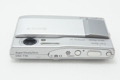 SONY ソニー Cyber-shot DSC-T10 コンパクトデジタルカメラ シルバー 260624ag
