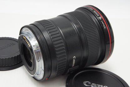 良品 Canon キヤノン EF 17-40mm F4L USM フルサイズ ズームレンズ フード付 260625f