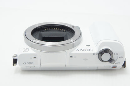 良品 SONY ソニー α5000 ボディ ILCE-5000 ミラーレス一眼カメラ ホワイト 元箱付 260626ae
