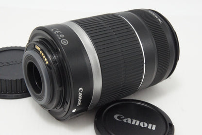 美品 Canon キヤノン EF-S 55-250mm F4-5.6 IS APS-C ズームレンズ 元箱付 260616ai