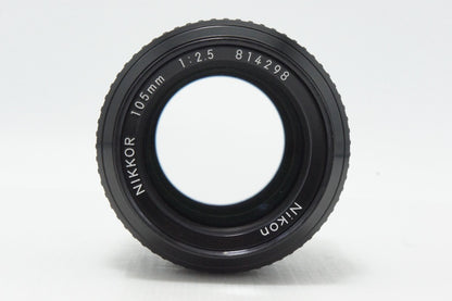 美品 Nikon ニコン Ai Nikkor 105mm F2.5 MF 単焦点レンズ フード付 260618ap