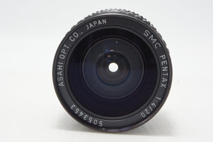 良品 ペンタックス SMC PENTAX 20mm F4 Kマウント MF 単焦点レンズ 260620j