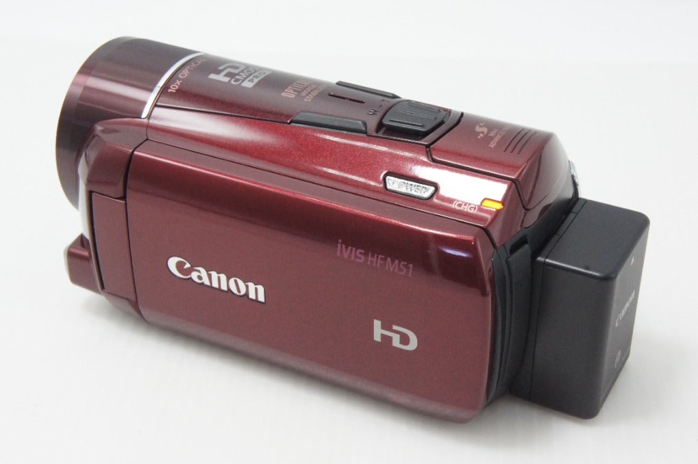 美品 Canon キヤノン iVIS HF M51 デジタルビデオカメラ レッド