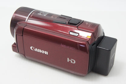 美品 Canon キヤノン iVIS HF M51 デジタルビデオカメラ レッド 260624az