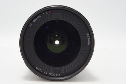 良品 Canon キヤノン EF 17-40mm F4L USM フルサイズ ズームレンズ フード付 260625f