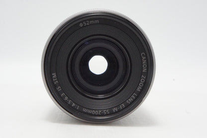 Canon キヤノン EF-M 55-200mm F4.5-6.3 IS STM APS-C EF-Mマウント ズームレンズ シルバー 260616e