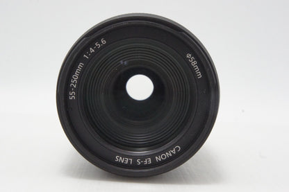 美品 Canon キヤノン EF-S 55-250mm F4-5.6 IS APS-C ズームレンズ 元箱付 260616ai