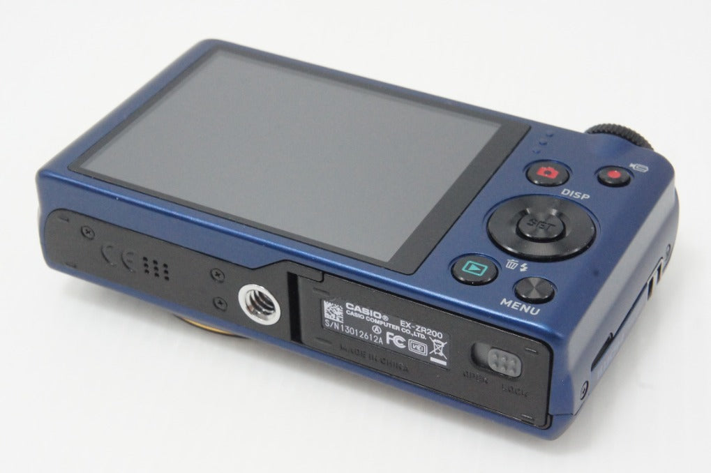 Excellent condition CASIO HIGH SPEED EXILIM EX-ZR200 Compact Digital Camera Blue 260619t