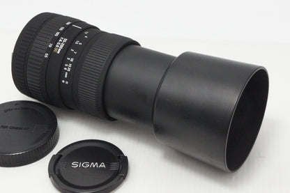 良品 SIGMA シグマ 55-200mm f4-5.6 DC Canon キヤノン EFマウント APS-C ズームレンズ フード付 260616h