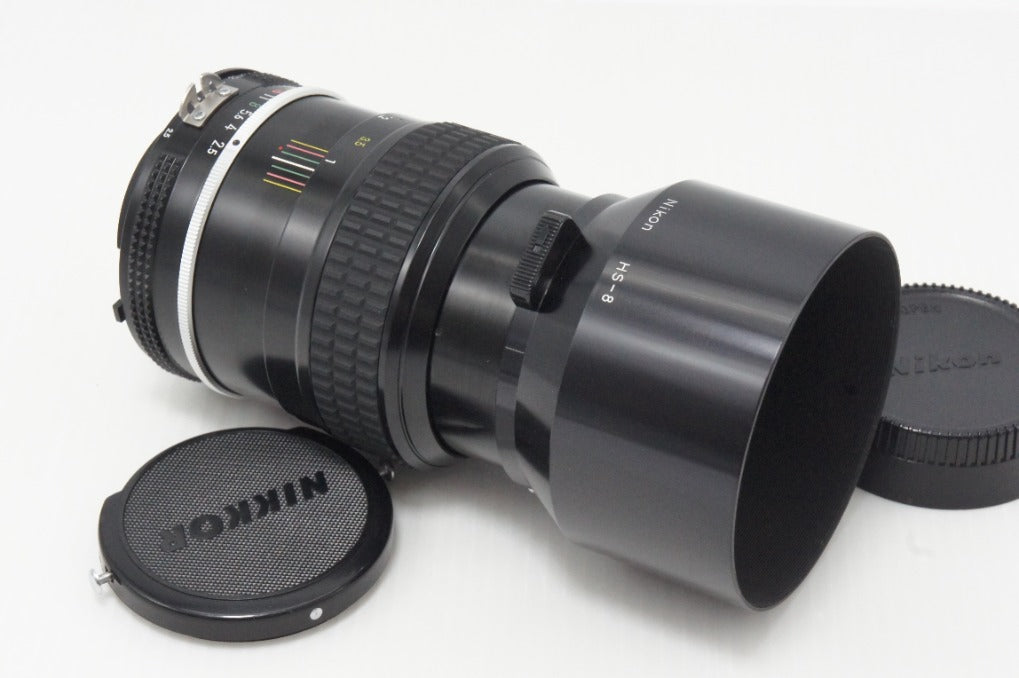 美品 Nikon ニコン Ai Nikkor 105mm F2.5 MF 単焦点レンズ フード付 260618ap