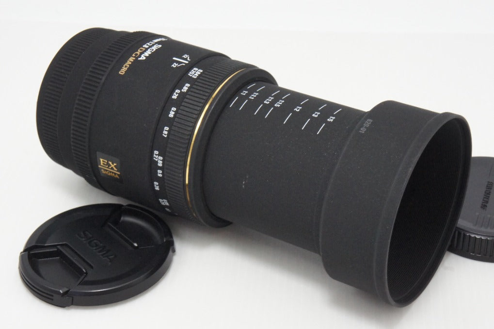 美品 SIGMA シグマ AF MACRO 70mm F2.8 EX DG Canon キヤノン EFマウント フード付 260618ai