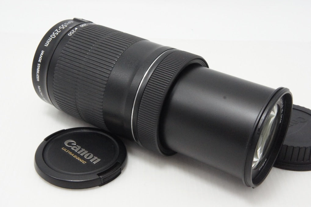 Good condition Canon EF-S 55-250mm F4-5.6 IS STM APS-C Zoom Lens 260619an