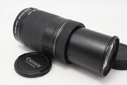 Good condition Canon EF-S 55-250mm F4-5.6 IS STM APS-C Zoom Lens 260619an