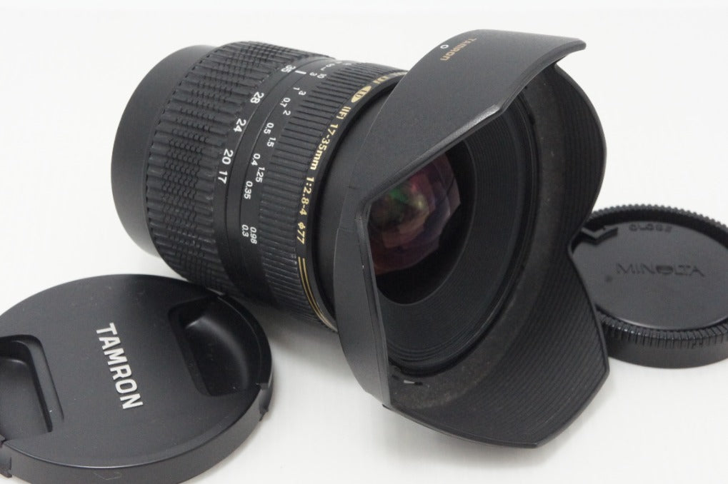 Good condition TAMRON SP AF 17-35mm F2.8-4 Di LD ASPHERICAL IF A05 SONY MINOLTA α-mount Zoom Lens with Hood 260619d