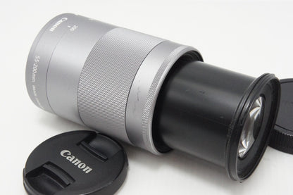 Canon キヤノン EF-M 55-200mm F4.5-6.3 IS STM APS-C EF-Mマウント ズームレンズ シルバー 260616e