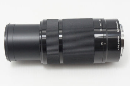 美品 SONY ソニー E 55-210mm F4.5-6.3 OSS SEL55210 Eマウント APS-C ズームレンズ ブラック フード付 260616z