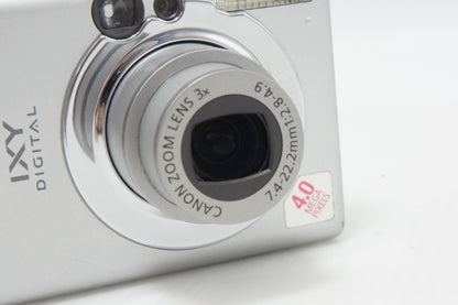 良品 Canon キヤノン IXY DIGITAL 400 コンパクトデジタルカメラ シルバー 260618o