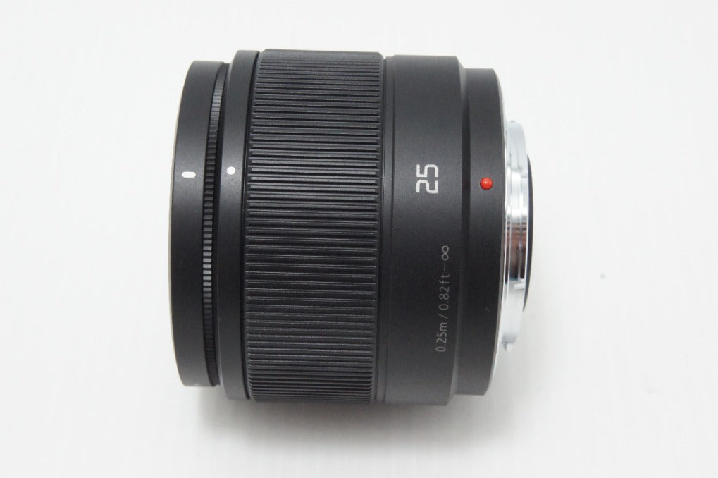 美品 Panasonic パナソニック LUMIX G 25mm F1.7 ASPH. H-H025 マイクロフォーサーズ 単焦点レンズ ブラック 260618ac