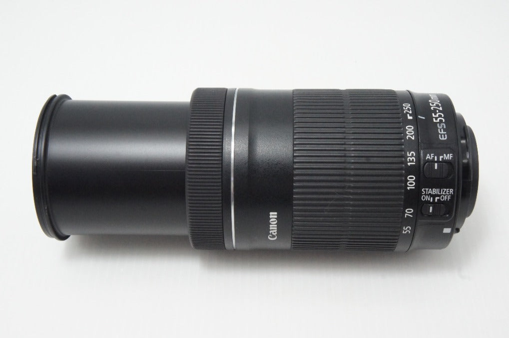 Good condition Canon EF-S 55-250mm F4-5.6 IS STM APS-C Zoom Lens 260619an