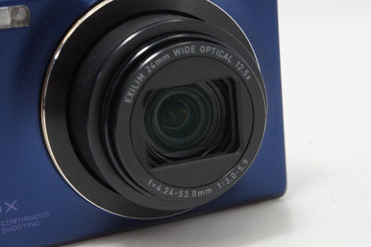 Excellent condition CASIO HIGH SPEED EXILIM EX-ZR200 Compact Digital Camera Blue 260619t
