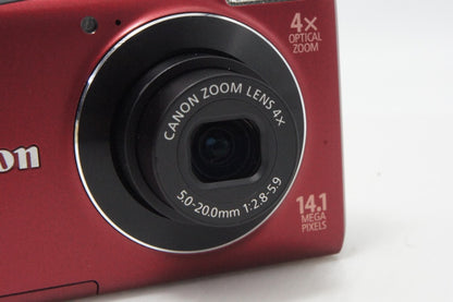 美品 Canon キヤノン PowerShot A2200 コンパクトデジタルカメラ レッド 元箱付 260612s
