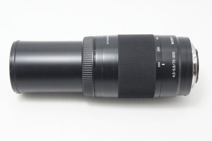 SONY ソニー AF 75-300mm F4.5-5.6 SAL75300 MINOLTA αマウント ズームレンズ フルサイズ フード付 260623h