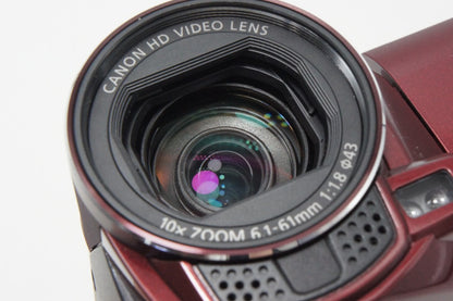 美品 Canon キヤノン iVIS HF M51 デジタルビデオカメラ レッド 260624az